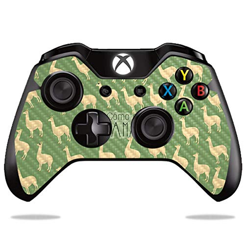 MightySkins Carbon Fiber Skin for Microsoft Xbox One or One S Controller - Llama | Protective  Durable Textured Carbon Fiber Finish | Easy to Apply  Remove  and Change Styles | Made in The USA