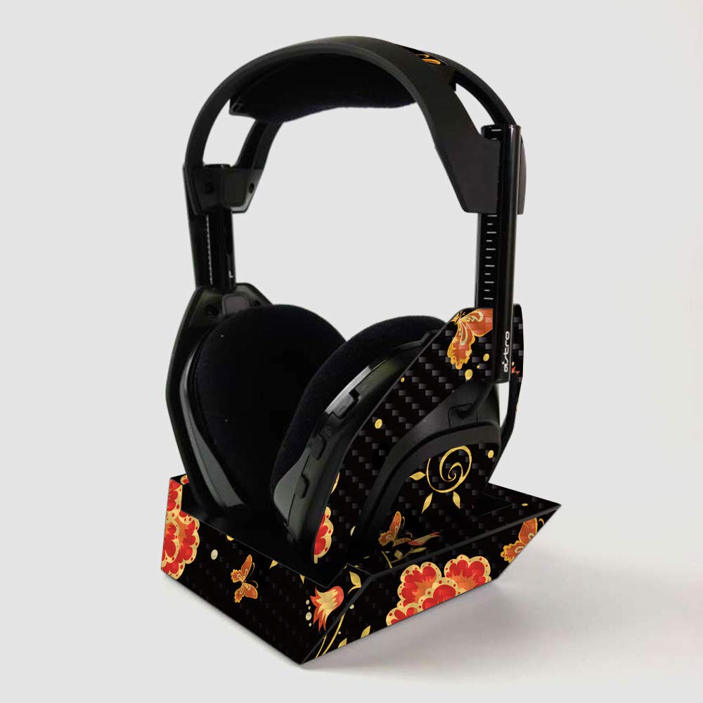 MightySkins Carbon Fiber Skin For ASTRO Gaming A50 Wireless Headphones + Base Station - Flower Dream | Protective  Durable Textured Carbon Fiber Finish | Easy To Apply | Made in the USA