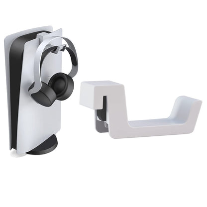 Bealuffe PS5 Headset Holder - White Gaming Headphone Hanger for PlayStation 5