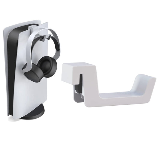 Bealuffe PS5 Headset Holder - White Gaming Headphone Hanger for PlayStation 5