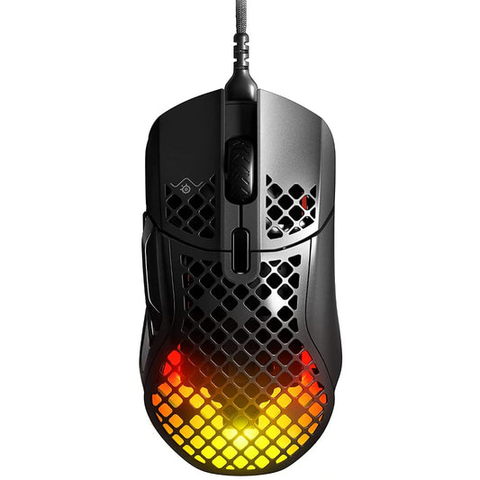 SteelSeries Aerox 5 - Holey RGB Gaming Mouse - Ultra-Lightweight Water Resistant Design - 18K DPI TrueMove Air Optical Sensor - 9 Programmable Buttons