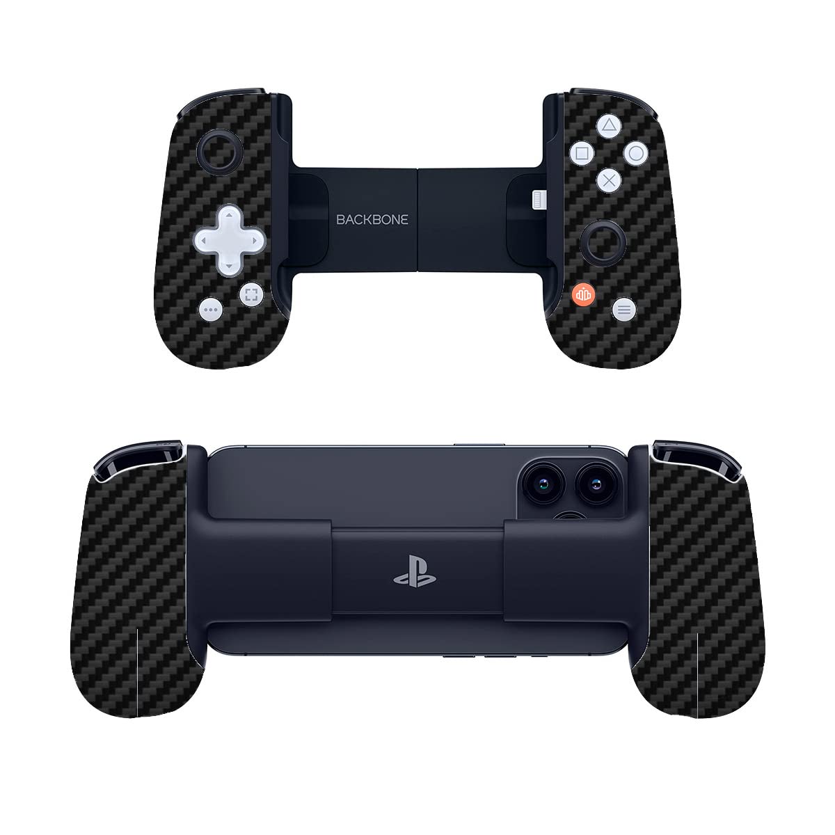SopiGuard Sticker Skin for Backbone One Controller Full Body Wrap (Carbon Black)