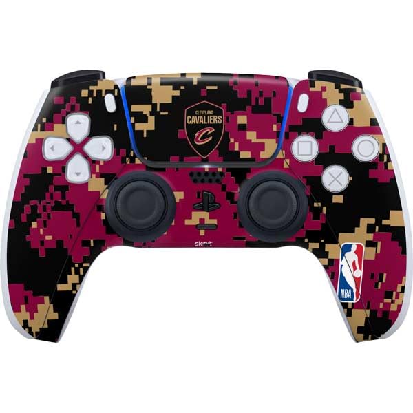 Skinit Decal Gaming Skin Compatible with PS5 Controller - Officially Licensed NBA Cleveland Cavaliers Digi Camo Design