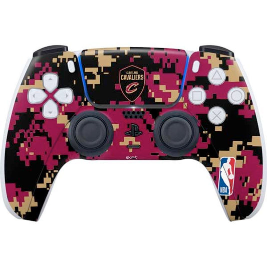 Skinit Decal Gaming Skin Compatible with PS5 Controller - Officially Licensed NBA Cleveland Cavaliers Digi Camo Design