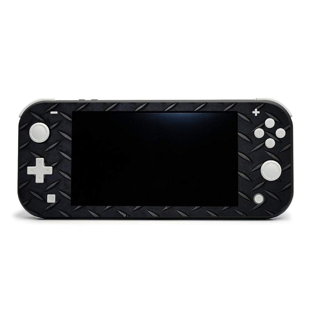 MightySkins Skin Compatible with Nintendo Switch Lite - Black Diamond Plate | Protective  Durable  and Unique Vinyl Decal Wrap Cover | Easy to Apply  Remove  and Change Styles | Made in The USA