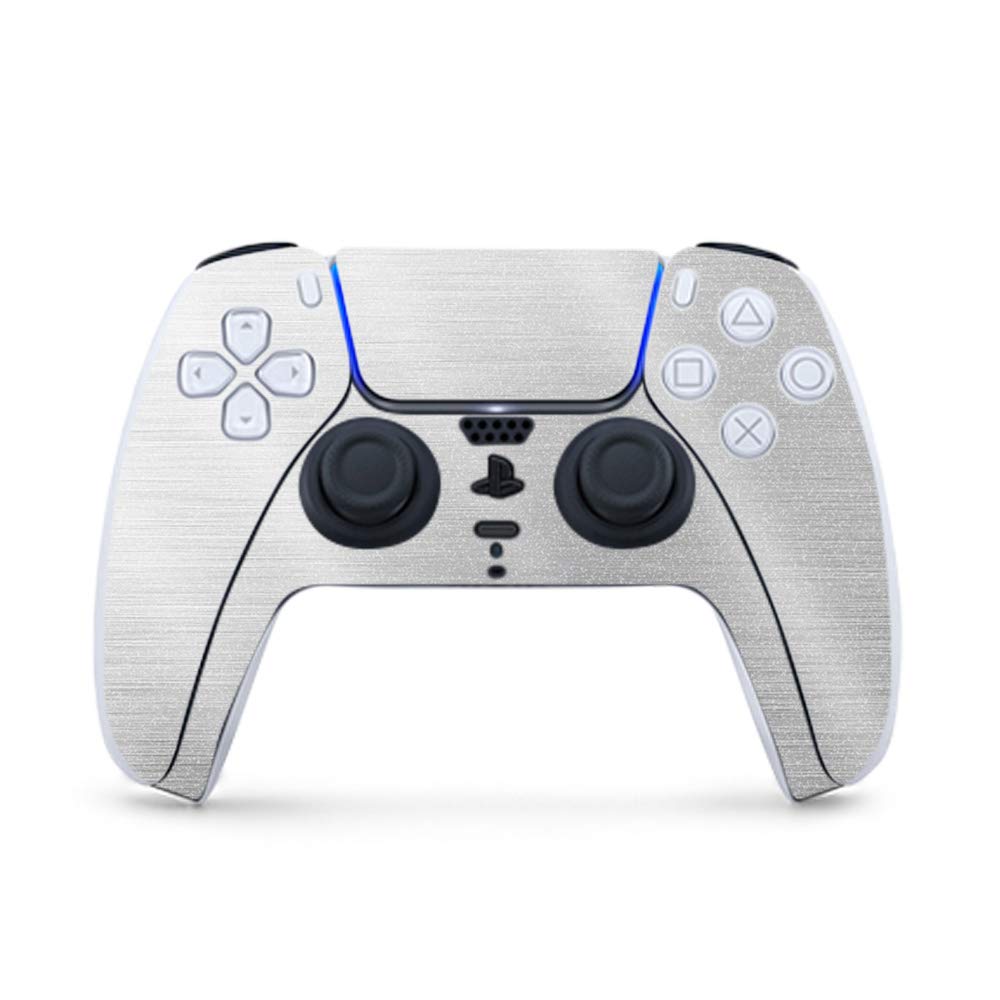 MightySkins Glossy Glitter Gaming Skin for PS5 / PlayStation 5 Controller - Cold Steel | Durable High-Gloss Glitter Finish | Easy to Apply and Change Style | Made in The USA