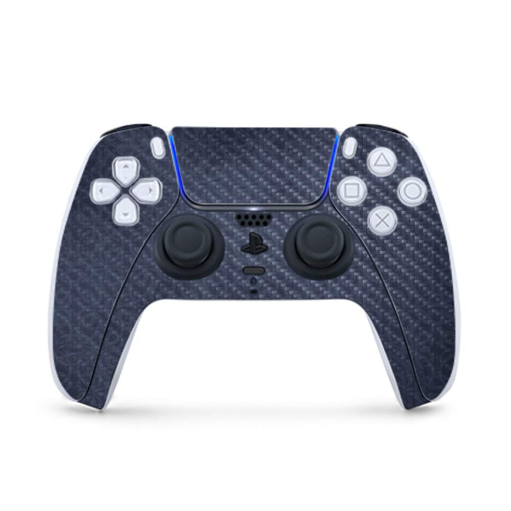 MightySkins Carbon Fiber Gaming Skin for PS5 / PlayStation 5 Controller - Charcoal Lattice | Durable Textured Carbon Fiber Finish | Easy to Apply | Made in The USA