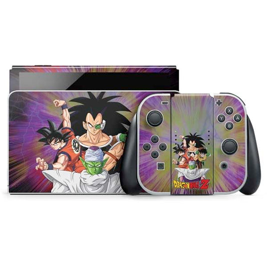 Skinit Decal Gaming Skin Compatible with Nintendo Switch OLED (2021) - Officially Licensed Dragon Ball Z Saiyan Saga Design