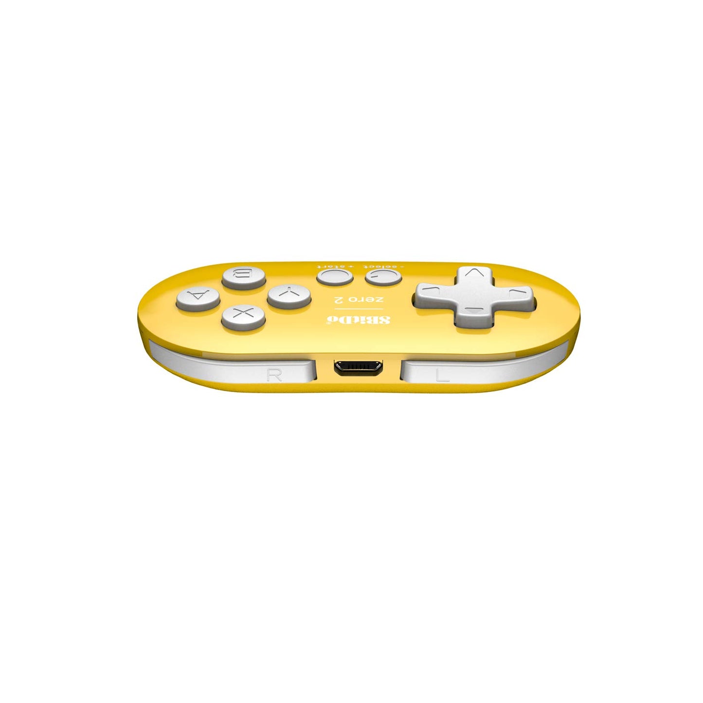 8Bitdo Zero 2 Mini Bluetooth Gamepad Controller - Keychain Size, Yellow Edition, Compatible with Switch, Windows, Android, macOS, Raspberry Pi