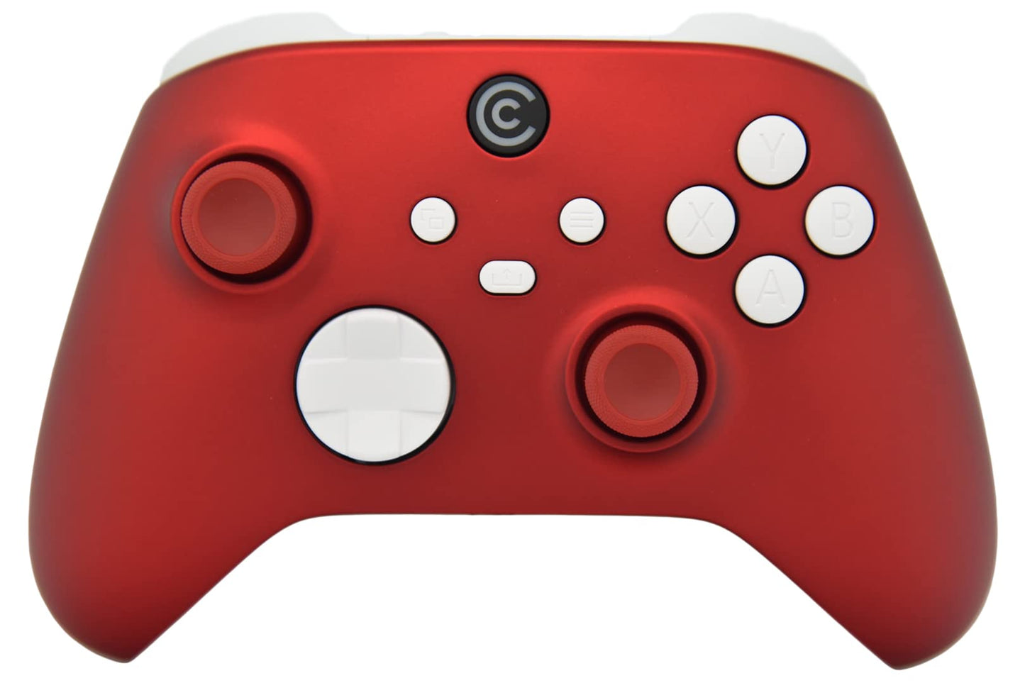 Custom Controllerzz Wireless Controller for PC & Xbox - Red with White Inserts