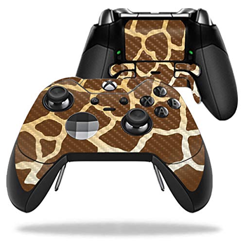 MightySkins Carbon Fiber Skin for Microsoft Xbox One Elite Controller - Giraffe | Protective  Durable Textured Carbon Fiber Finish | Easy to Apply  Remove  and Change Styles | Made in The USA