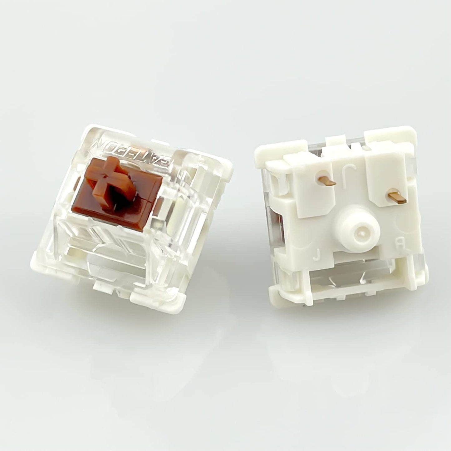 kutethy Gateron G Brown Pro Tactile Switches - Pre-lubed 3pin RGB SMD for Mechanical Keyboards (72 PCS, Brown)
