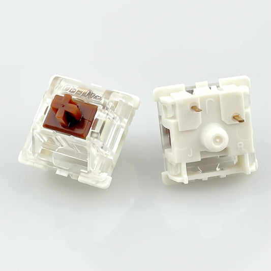 kutethy Gateron G White Clear Pro Switches, Pre-lubed 3pin RGB SMD Linear, 72 PCS, Clear, for Gaming Mechanical Keyboards