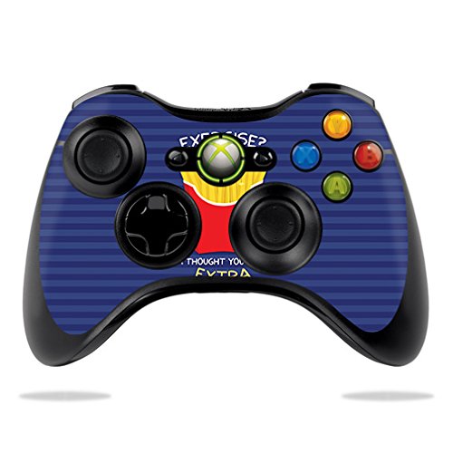 MightySkins Skin Compatible with Microsoft Xbox 360 Controller - Extra Fries | Protective, Durable, and Unique Vinyl Decal wrap 