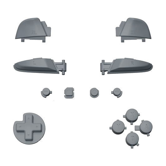 eXtremeRate New Hope Gray Repair ABXY D-pad ZR ZL L R Keys for Nintendo Switch Pro Controller  DIY Replacement Full Set Buttons with Tools for Nintendo Switch Pro Controller - Controller NOT Included