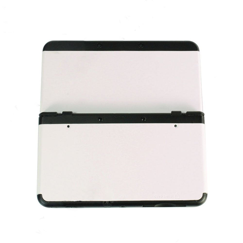 for New 3DS 2015 Version Front Back Faceplate Plates Upper & Back Battery Housing Shell Case Cover (White)