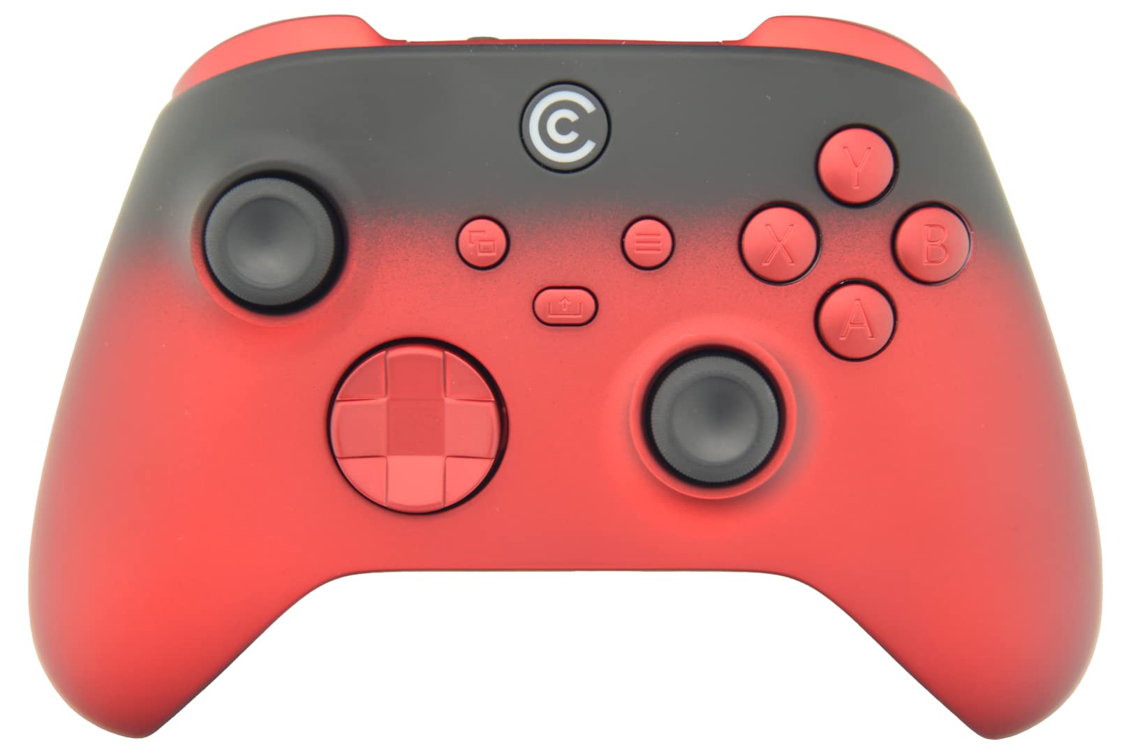 Custom Controllerzz Wireless Controller for PC, Xbox Series X/S & One - Red & Black with Red Inserts