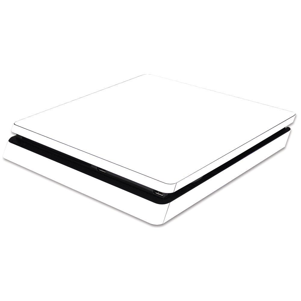 MIGHTY SKINS PS4 Slim Skin - Solid White Vinyl Decal Wrap, Durable & Protective Cover, Easy Apply/Remove, Made in USA