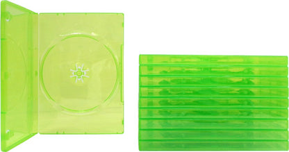 Square Deal Recordings Green Xbox 360 Game Cases - 10 Pack, Model DVBR14XBOX, Translucent Standard Size