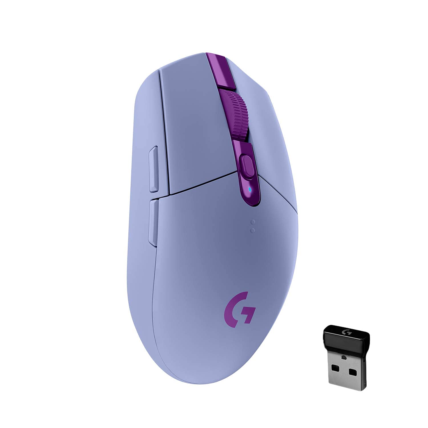 Logitech G305 LIGHSTPEED Wireless Gaming Mouse  Hero 12K Sensor  12 000 DPI  Lightweight  6 Programmable Buttons  250h Battery Life  On-Board Memory  PC/Mac - Lilac (Renewed)