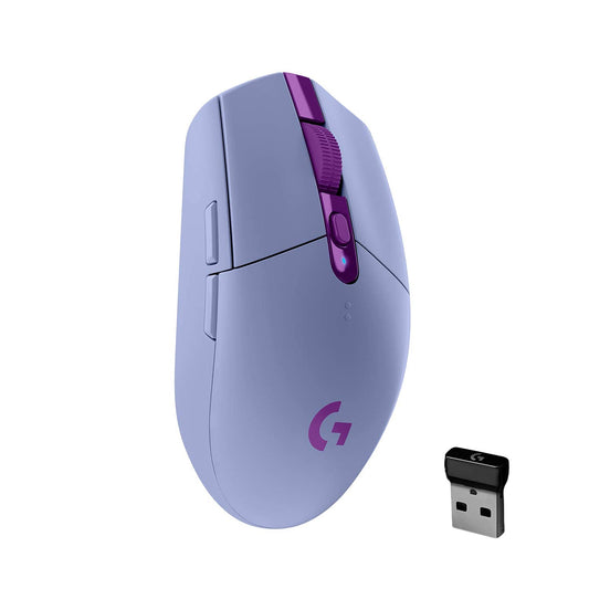 Logitech G305 LIGHSTPEED Wireless Gaming Mouse  Hero 12K Sensor  12 000 DPI  Lightweight  6 Programmable Buttons  250h Battery Life  On-Board Memory  PC/Mac - Lilac (Renewed)