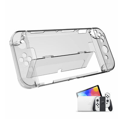 GSRYPC Protective Case Cover for Nintendo Switch OLED 2021 - Crystal Clear, 5 in 1 Joy-Con Controller Compatible