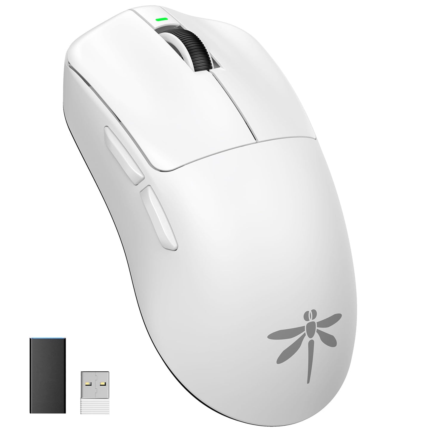 VGN Lightspeed Wireless Gaming Mouse with Dual-Mode 2.4G/Type-C Wired - 25K Sensor - 26 000 DPI - 55g Lightweight - 6 Programmable Buttons - Up to 200h Battery Life for PC/Mac- F1 Pro Max White