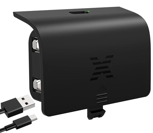 KEKUCULL Xbox Series S/X Controller Battery Pack - 1400 mAh Rechargeable with 8.2ft Charge Cable - Black1