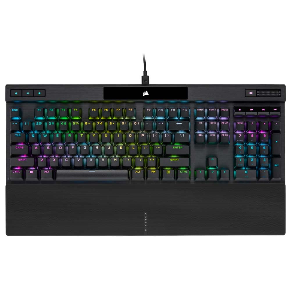 Corsair K70 PRO RGB Optical-Mechanical Gaming Keyboard - OPX Switches, PBT Keycaps, 8,000Hz, Black, Model CH-910941A-NA