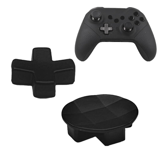 2 Pack Metal D-Pads for Xbox One Elite Series 2 Directional Arrow Button Standard D pad and Faceted D Pad Replacement Accessories for Xbox One Elite Series 2 Cord Controller(Black)