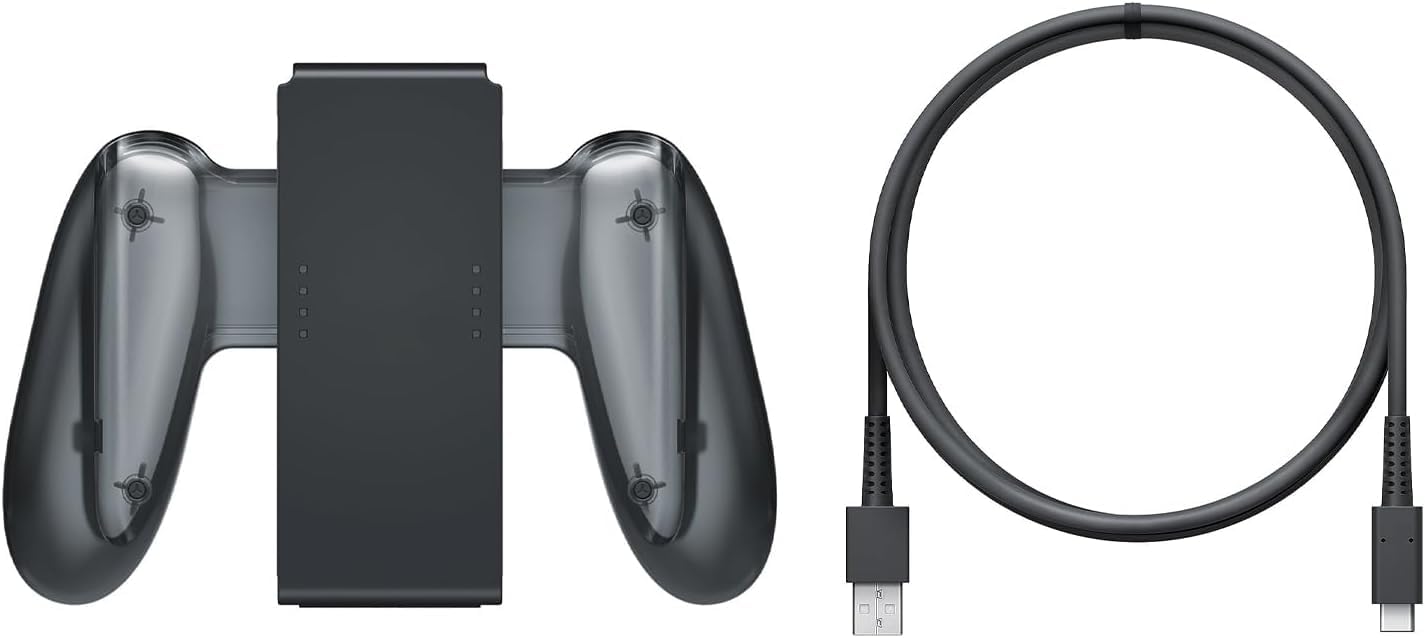 SENBOMA OEM Style Joycon Grip Controller Charger with Cable - Black, Not for Joy Con 2 Controller