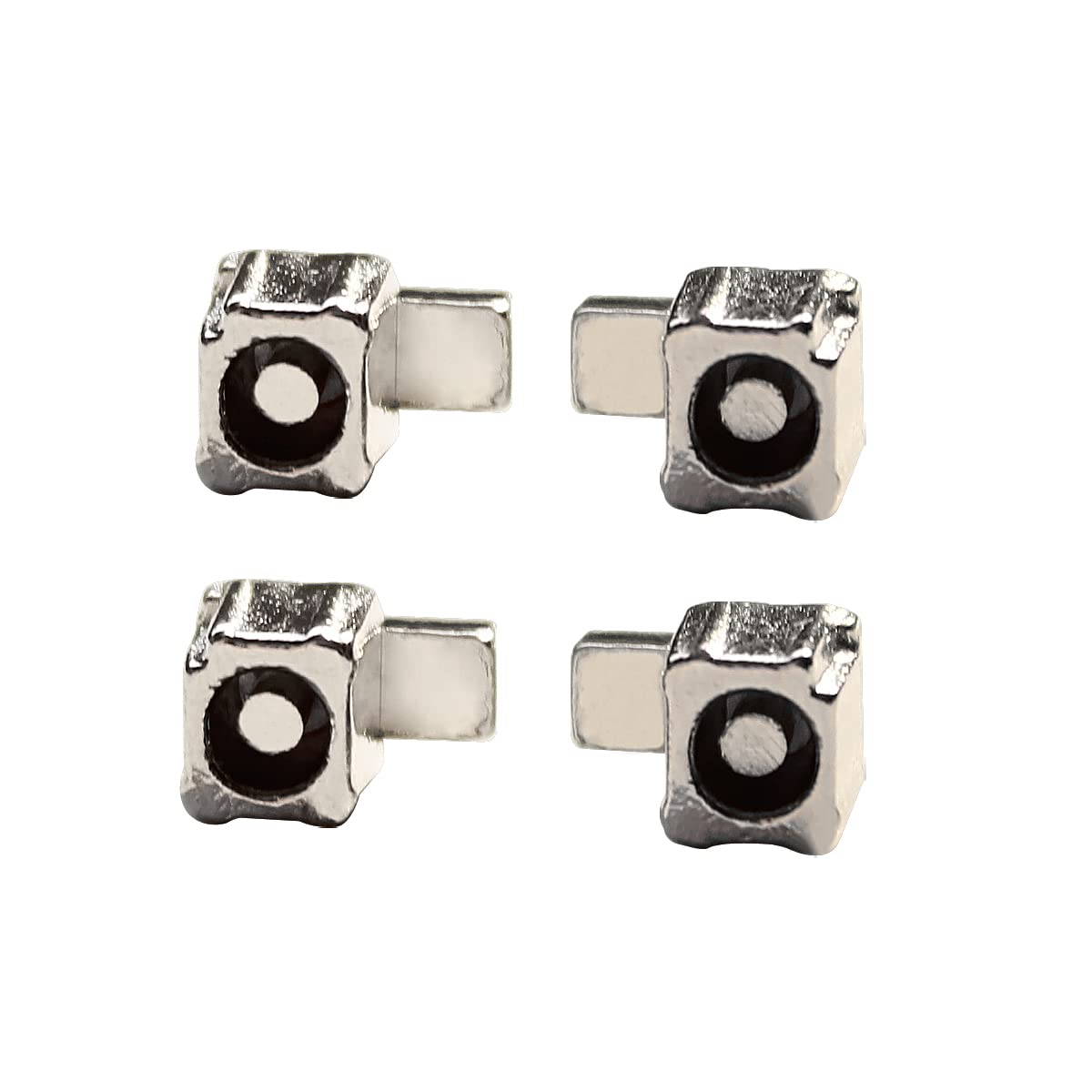 iParto Replacement Latches for Nintendo Switch/OLED Joycon - Silver Lock Buckles with Screws & Springs