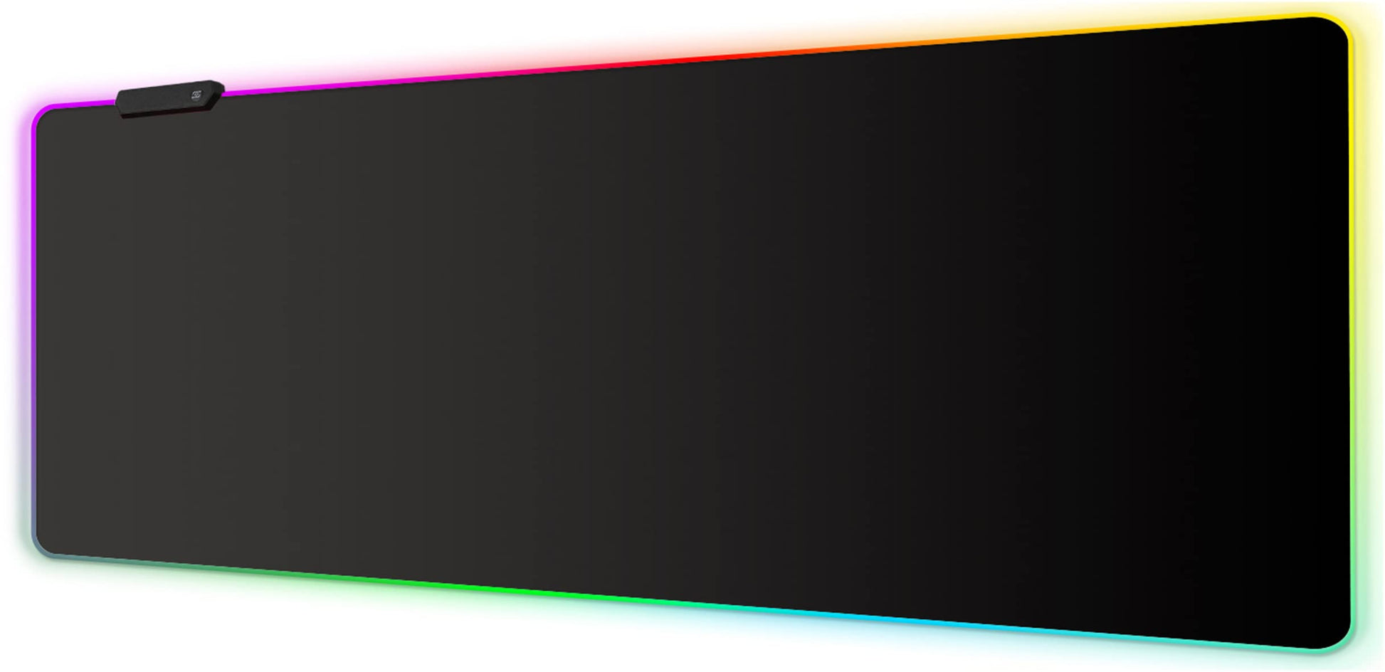 Meffort Inc RGB Gaming Mouse Pad - XXL LED Gaming Mouse Mat with Custom Design Stitched Edges (31.5 x 11.8 Inch  Black)
