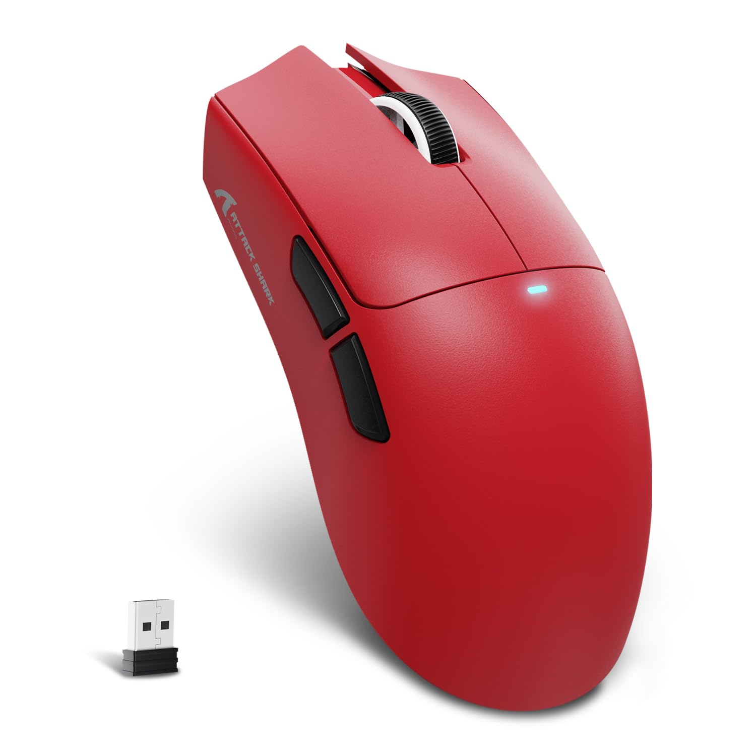 ATTACK SHARK X11SE Ultra-Light Wireless Gaming Mouse Tri-Modes BT5.2/Type-C Wired/2.4G PixArt PAW3311 Gaming Sensor 22KDPI 5 Programmable Buttons for Laptop PC Mac Gamer(Red)
