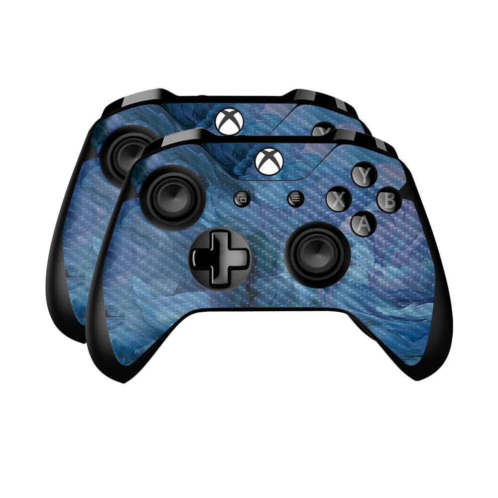 Carbon Fiber Skin Compatible with Microsoft Xbox One Controller (2 Pack) - Typhoon - Premium 3M Vinyl Protective Wrap Decal Cover - Easy to Apply | Crafted in The USA by MightySkins