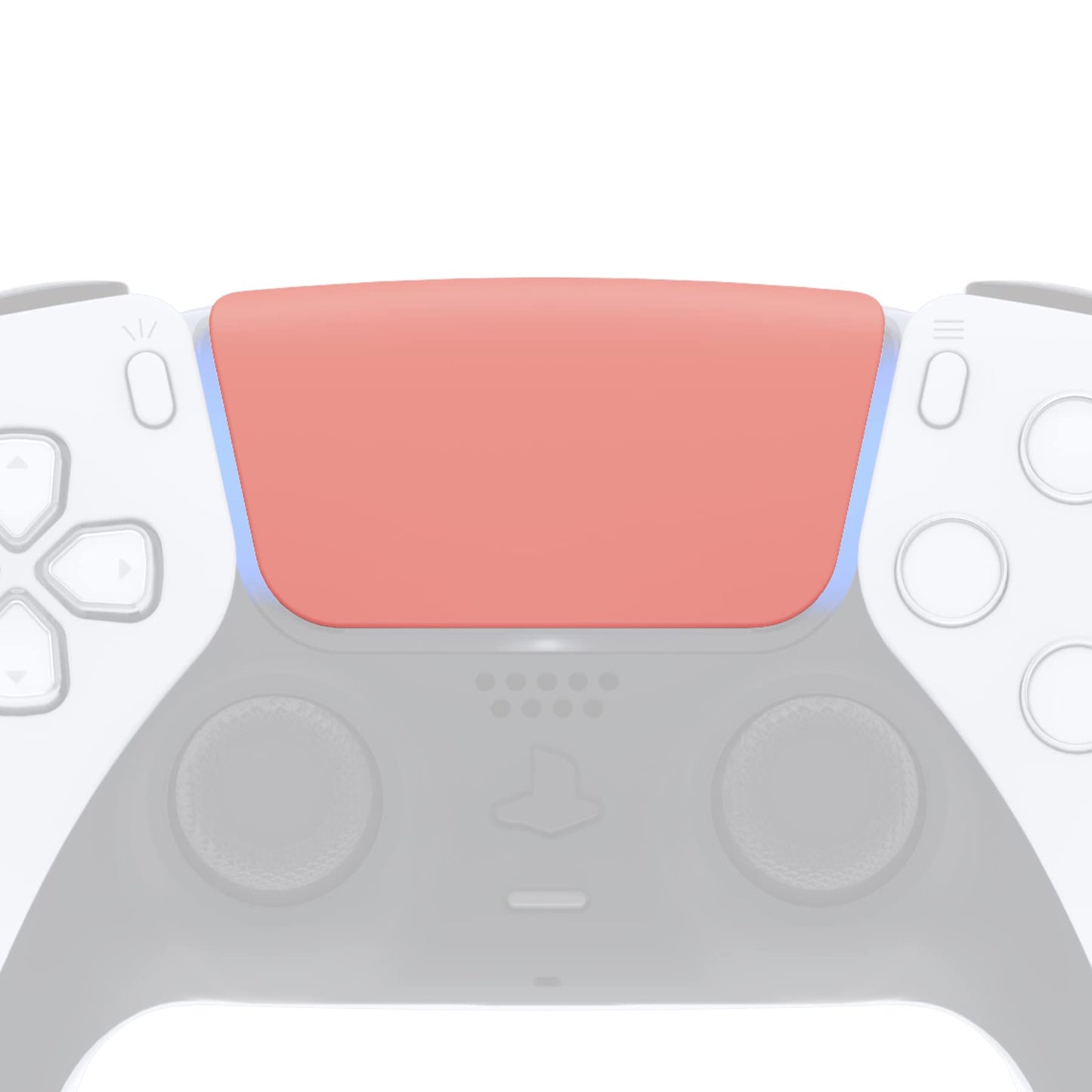 eXtremeRate Soft Touch Replacement Touchpad Cover for PS5 Controller - Coral, Model JPF4019G2, Includes Tool, Custom Part