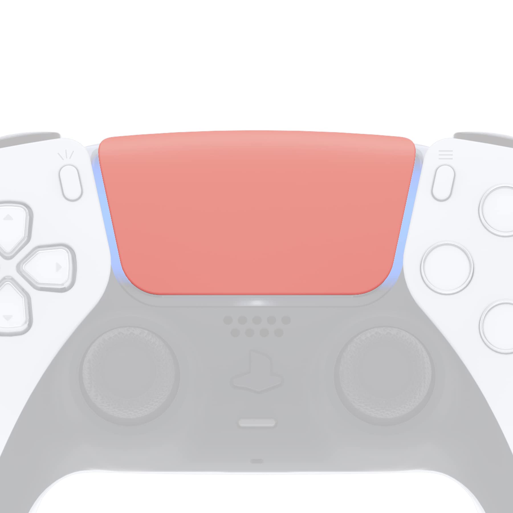 eXtremeRate Soft Touch Replacement Touchpad Cover for PS5 Controller - Coral, Model JPF4019G2, Includes Tool, Custom Part
