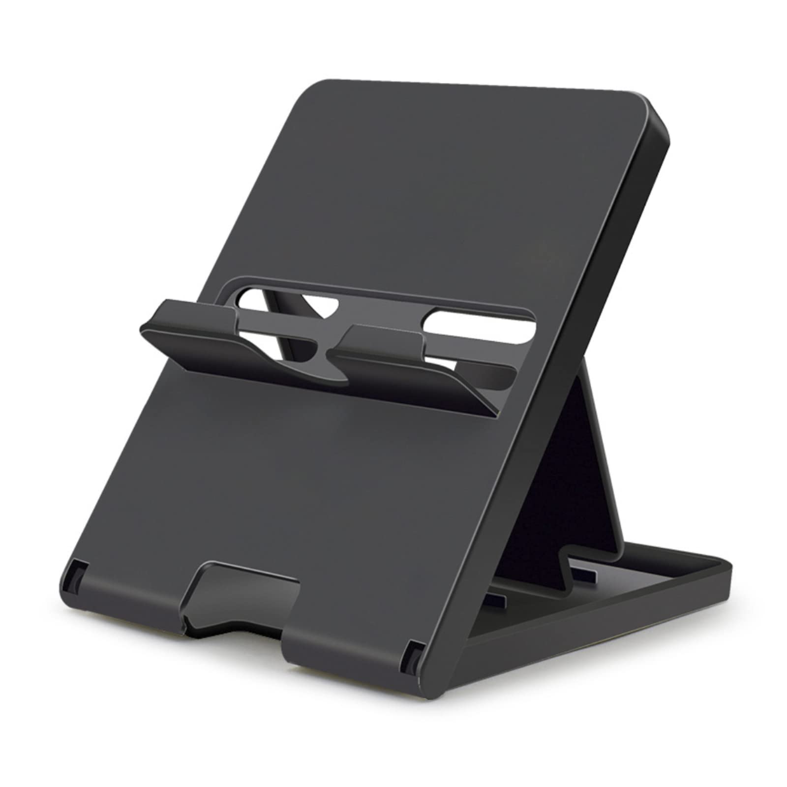 ELIATER Stand Compatible with Nintendo Switch  Adjustable Switch Playstand  Foldable Phone Stand for Desk  Compact & Portable Switch Holder Accessories (Black)