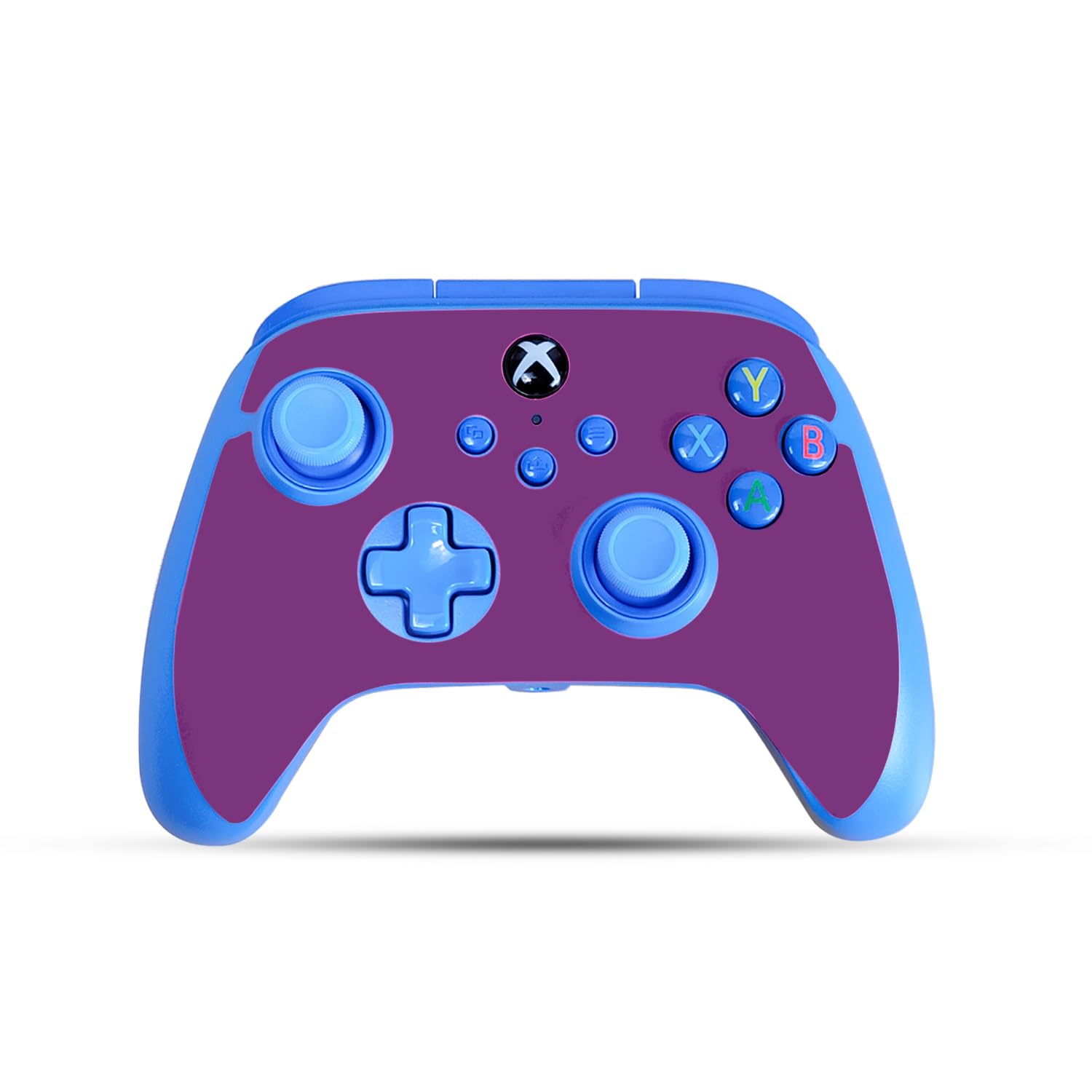 Gaming Skin Compatible with PowerA Xbox Series X|S Enhanced Wired Controller - Solid Purple - Premium 3M Vinyl Protective Wrap Decal Cover - Easy to Apply | Crafted in The USA by MightySkins