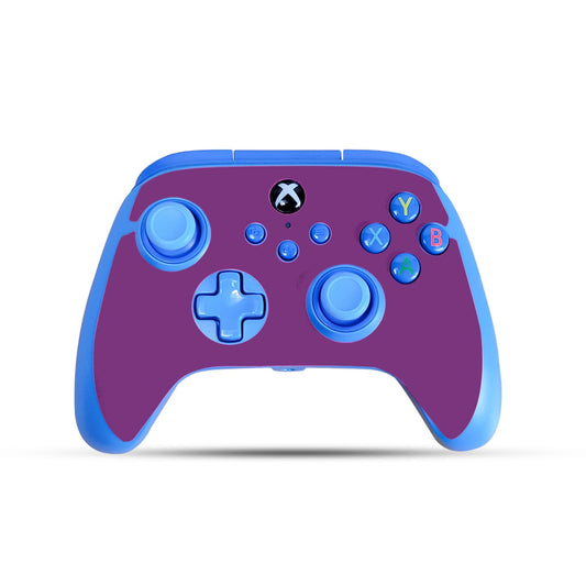 Gaming Skin Compatible with PowerA Xbox Series X|S Enhanced Wired Controller - Solid Purple - Premium 3M Vinyl Protective Wrap Decal Cover - Easy to Apply | Crafted in The USA by MightySkins