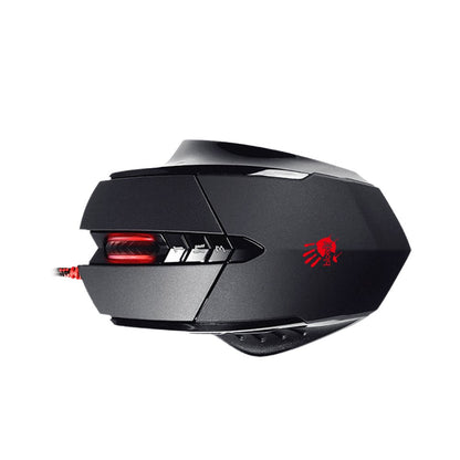 Bloody V7 Ergonomic Gaming Mouse - 3200 DPI, 8 Programmable Buttons, Rubberized Black Coating, Model V7M