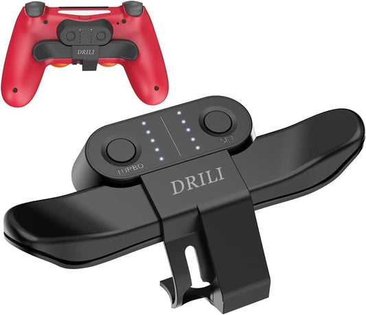 DRILI Paddles for PS4 Controller  Back Button Attachment for PS4 Controller  TURBO Function/Memory Function/Plug And Play  PS4 controller accessories