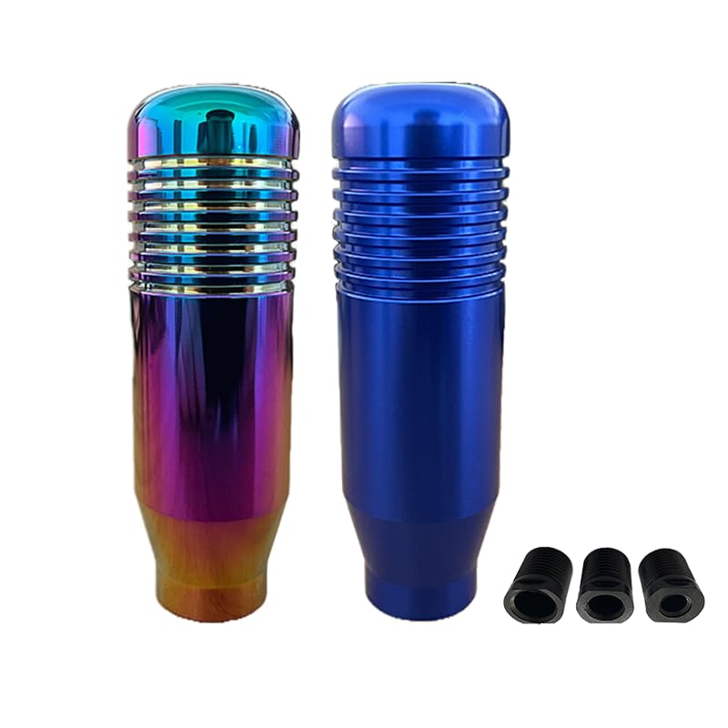 Artgol 2 Pcs (Neon&Blue Color) Gear Shifter Knobs and Adapter Replacement for Logitech G29 G920 G923 G27 Driving Force Stick - Aluminum Weighted Shift Knob - Gear Shifting Lever Handle