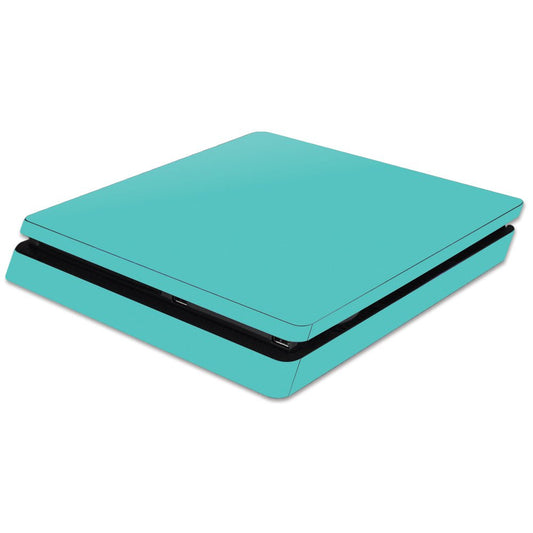 MIGHTY SKINS PS4 Slim Skin - Solid Turquoise Vinyl Decal Wrap, Easy Apply/Remove, Durable Protection, Made in USA