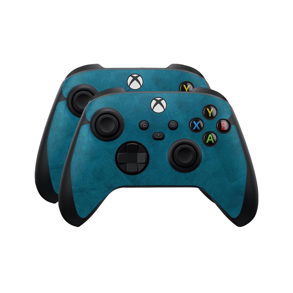 Skin Compatible with Microsoft Xbox Series X|S Controller (2 Pack) - Blue Strokes - Premium 3M Vinyl Protective Wrap Decal Cover - Easy to Apply | Crafted in The USA by MightySkins