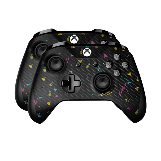 Carbon Fiber Skin Compatible with Microsoft Xbox One Controller (2 Pack) - Magic Pineapple - Premium 3M Vinyl Protective Wrap Decal Cover - Easy to Apply | Crafted in The USA by MightySkins