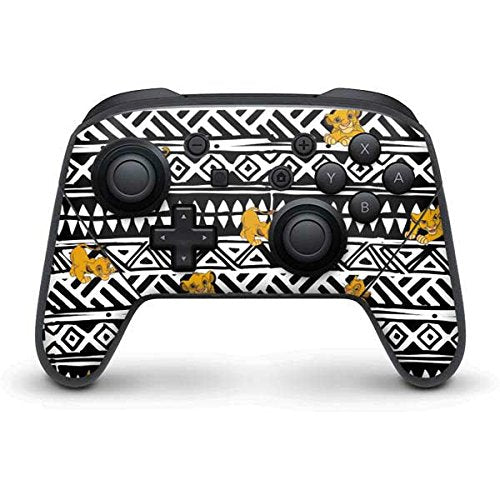 Skinit Decal Gaming Skin Compatible with Nintendo Switch Pro Controller - Officially Licensed Disney The Lion King Simba Tribal Print Design