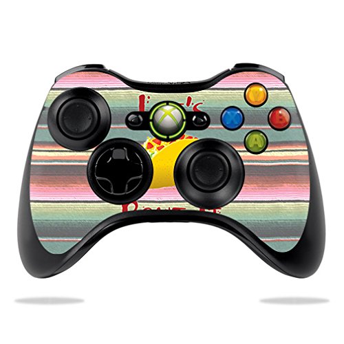 MightySkins Skin Compatible with Microsoft Xbox 360 Controller - Lets Taco Bout It | Protective, Durable, and Unique Vinyl wrap 