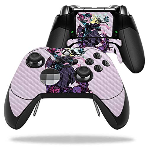 MightySkins Carbon Fiber Skin for Microsoft Xbox One Elite Controller - Dragon Girl | Protective  Durable Textured Carbon Fiber Finish | Easy to Apply  Remove  and Change Styles | Made in The USA