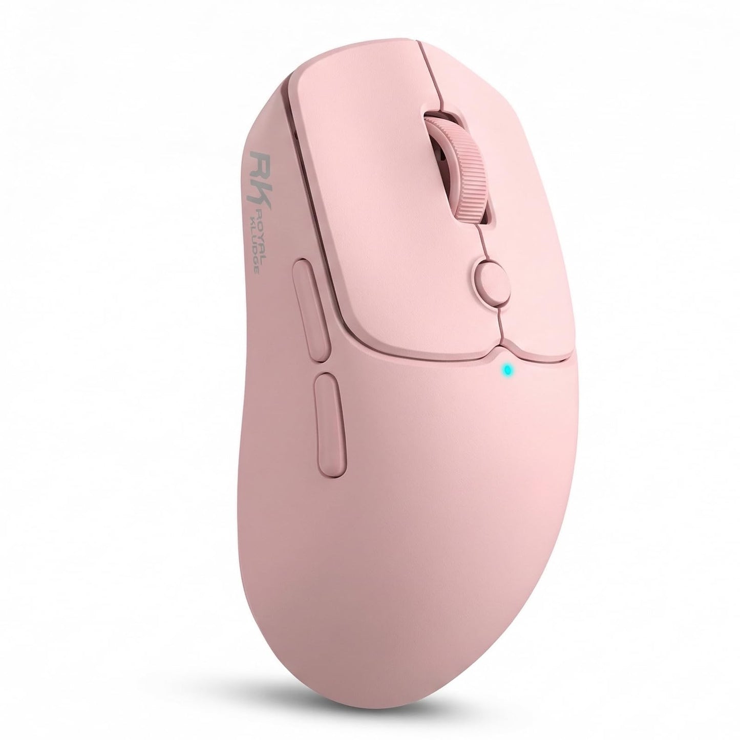 RK ROYAL KLUDGE MO1 Wireless Mouse  55g Ultra-Lightweight Computer Mice  6 Programmable Buttons  2.4GHz/Bluetooth/Wired  6000 DPI Optical Sensor  Pink
